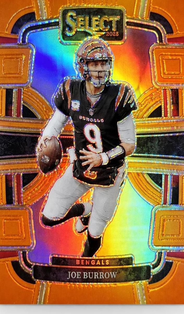 2023 Panini Select Joe Burrow [Red Yellow Prizm Die-Cut] #20 card
