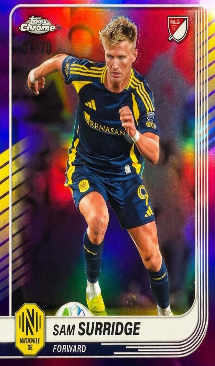 Sam Surridge 2025 Chrome MLS Soccer card