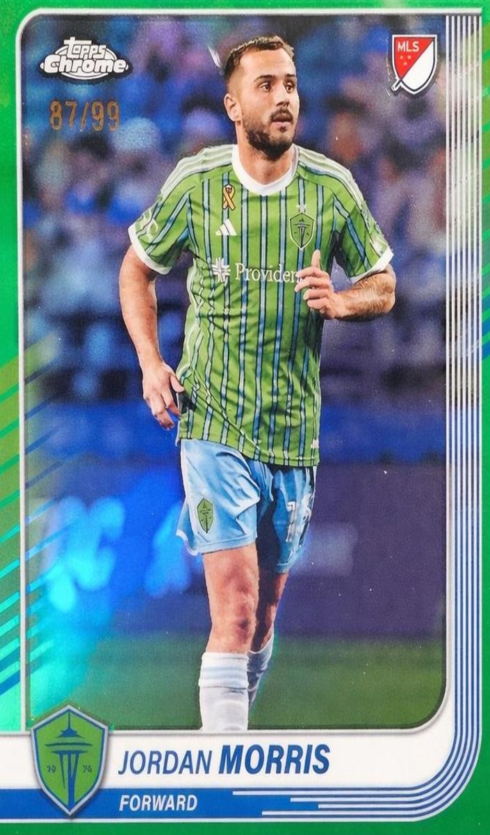 Jordan Morris 2025 Chrome MLS Soccer card