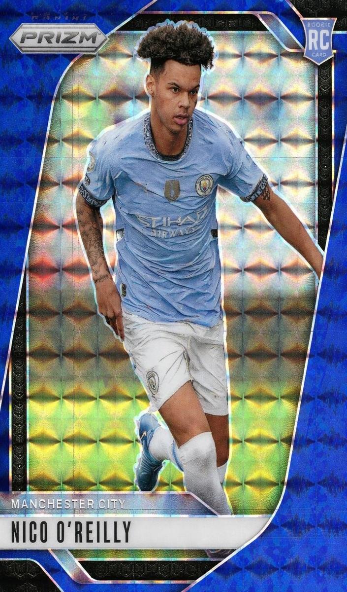 2024 Panini Prizm Premier League Nico O'Reilly [Blue Mosaic] #16 card