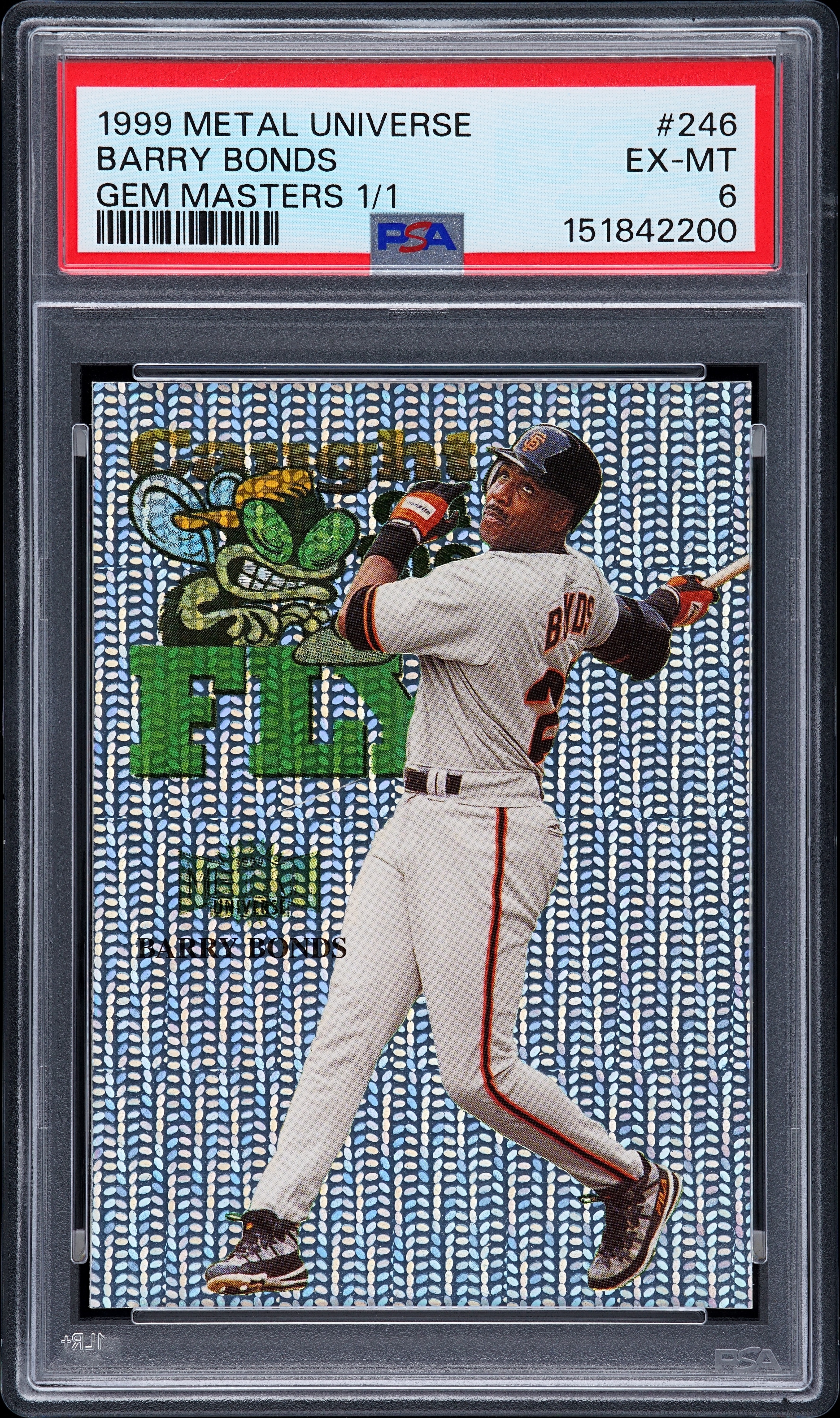 1999 Metal Universe Baseball Gem Masters Barry Bonds #246 PSA 5.5