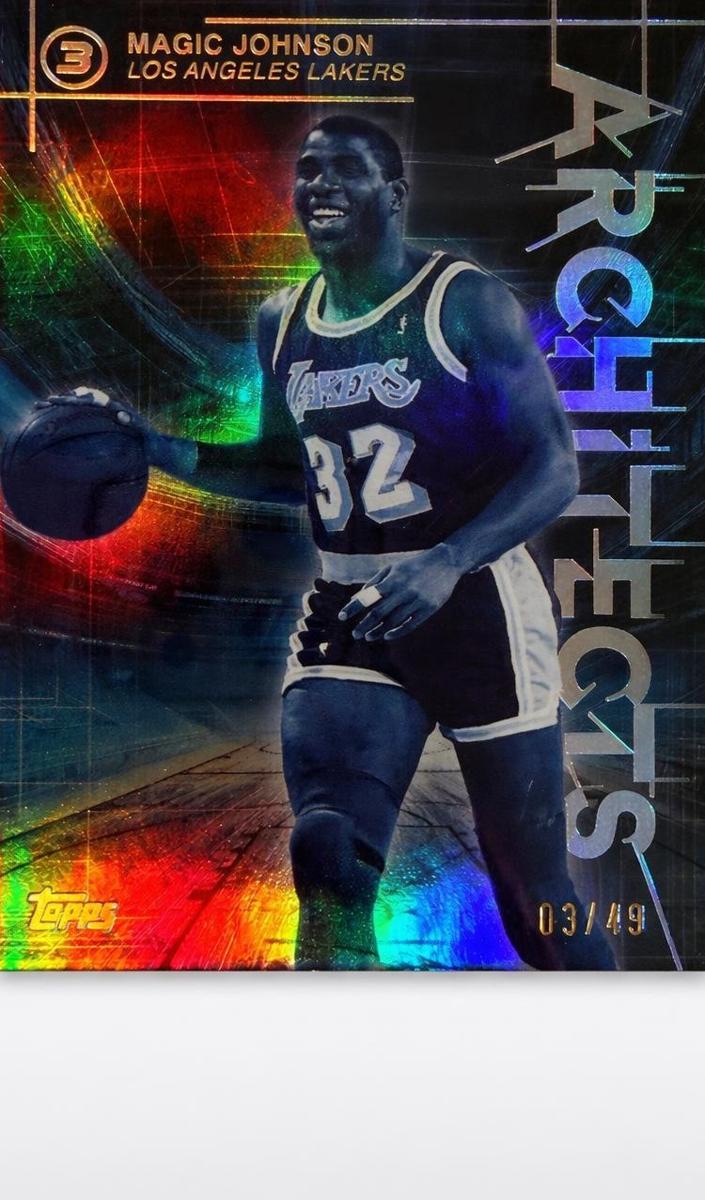 2025 Topps Three Magic Johnson #AR-26 card