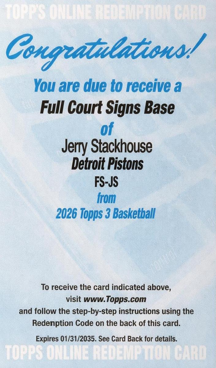 2025 Jerry Stackhouse #FS-JS