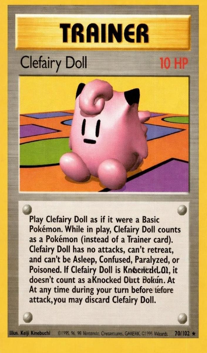 Clefairy Doll 1999 Pokemon Base Set