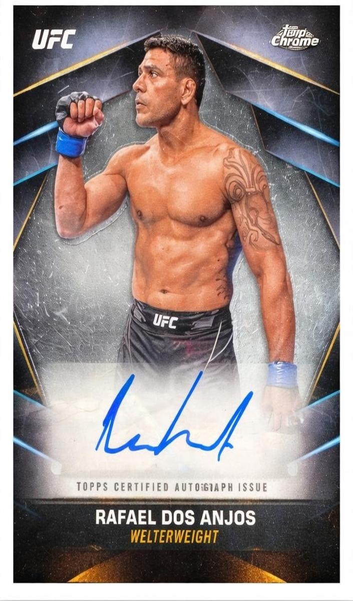 2024 Topps Chrome UFC Veteran Autograph Rafael Dos Anjos #CVA-RDA card