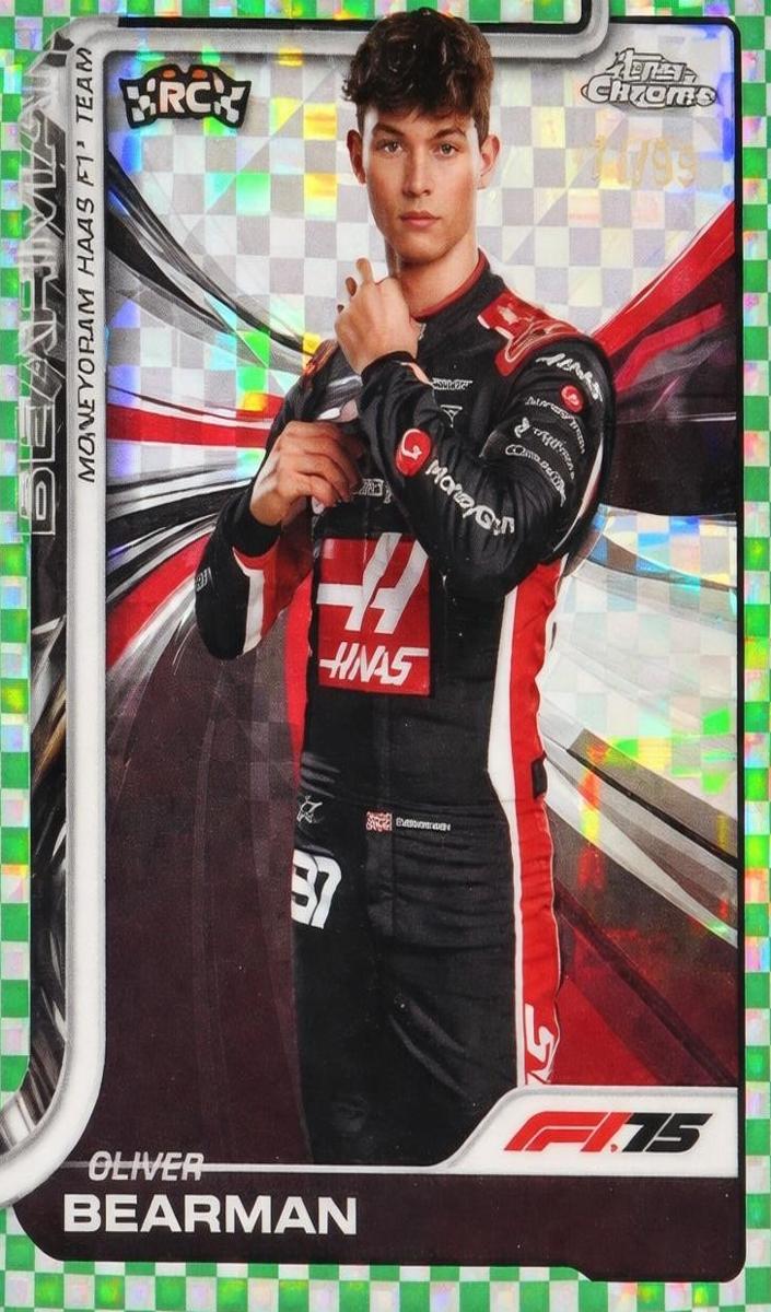 2025 Oliver Bearman [Green Refractor] #14