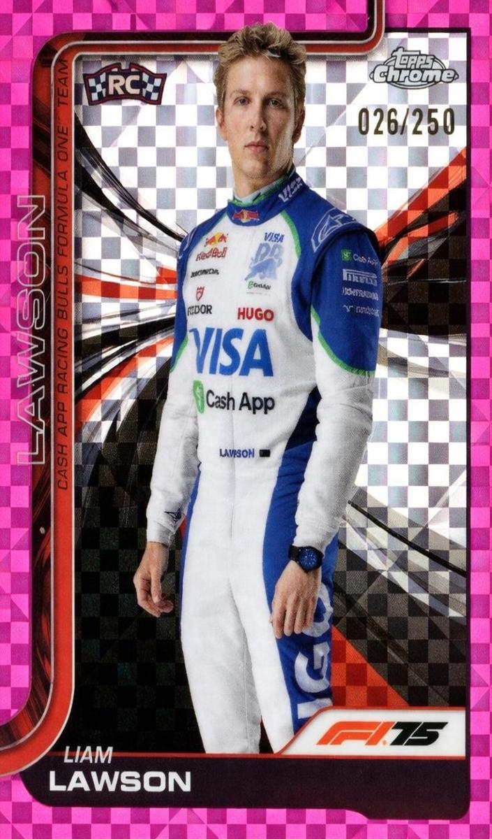 2025 Liam Lawson [Pink Checker Flag Refractor] #11