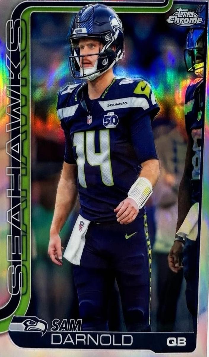 Sam Darnold 2025 Topps Chrome Football card