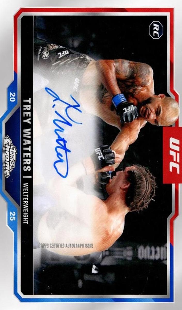 2025 Topps Chrome UFC Rookie Autograph Trey Waters #CRA-TW card