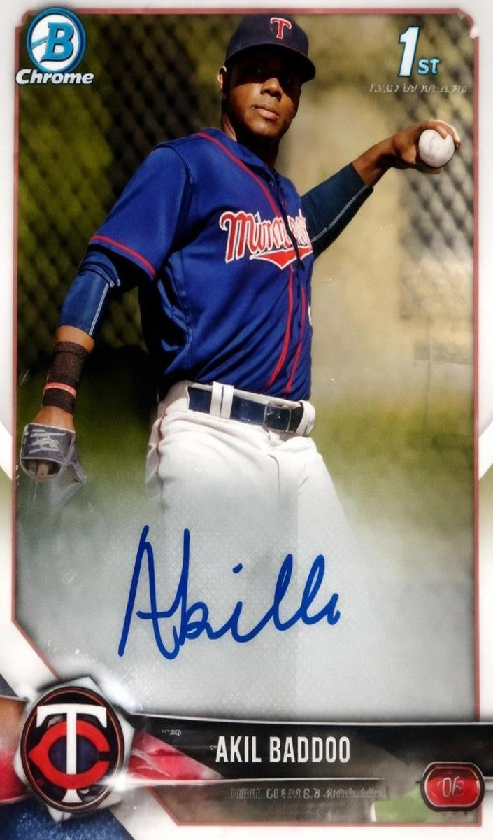 2018 Bowman Chrome Prospects Akil Baddoo #BCPA-AB card