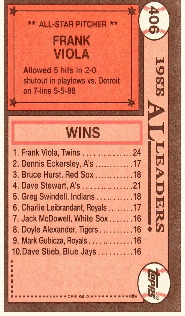 1989 Frank Viola #406