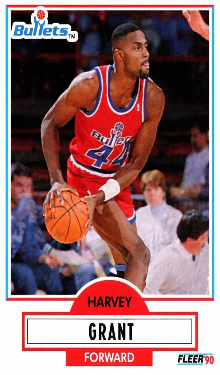 1990 Fleer Harvey Grant #192 card