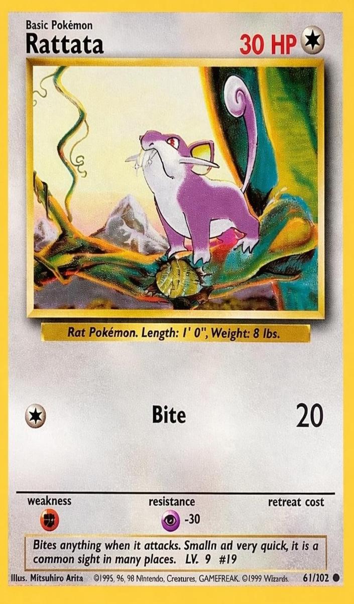 Rattata 1999 Pokemon Base Set