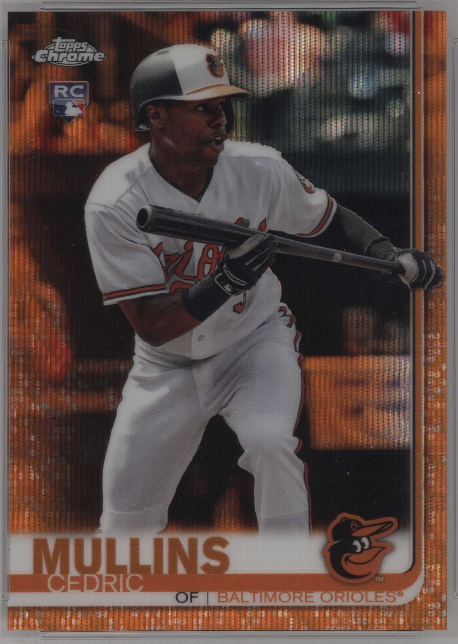 2019 Topps Chrome Baseball Orange Wave Refractor Cedric Mullins #52 SGC 10