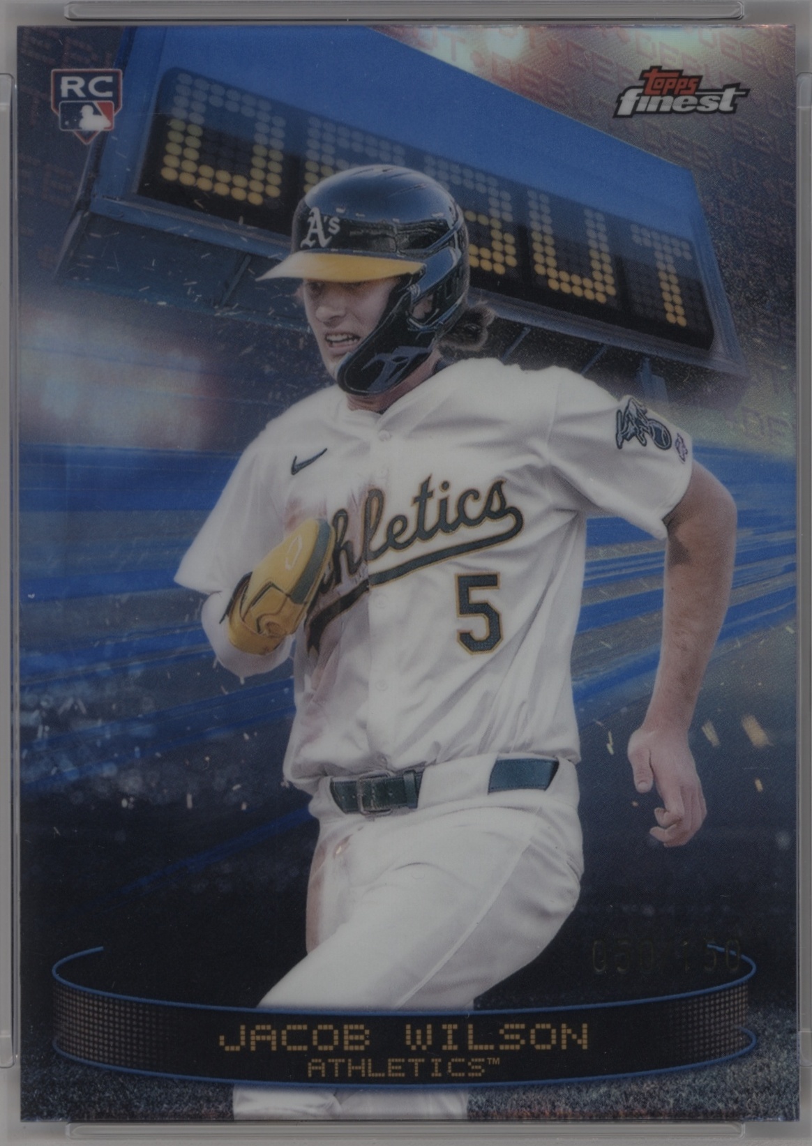 2025 Topps Finest Baseball Sky Blue Refractor Jacob Wilson #D-6 PSA 10