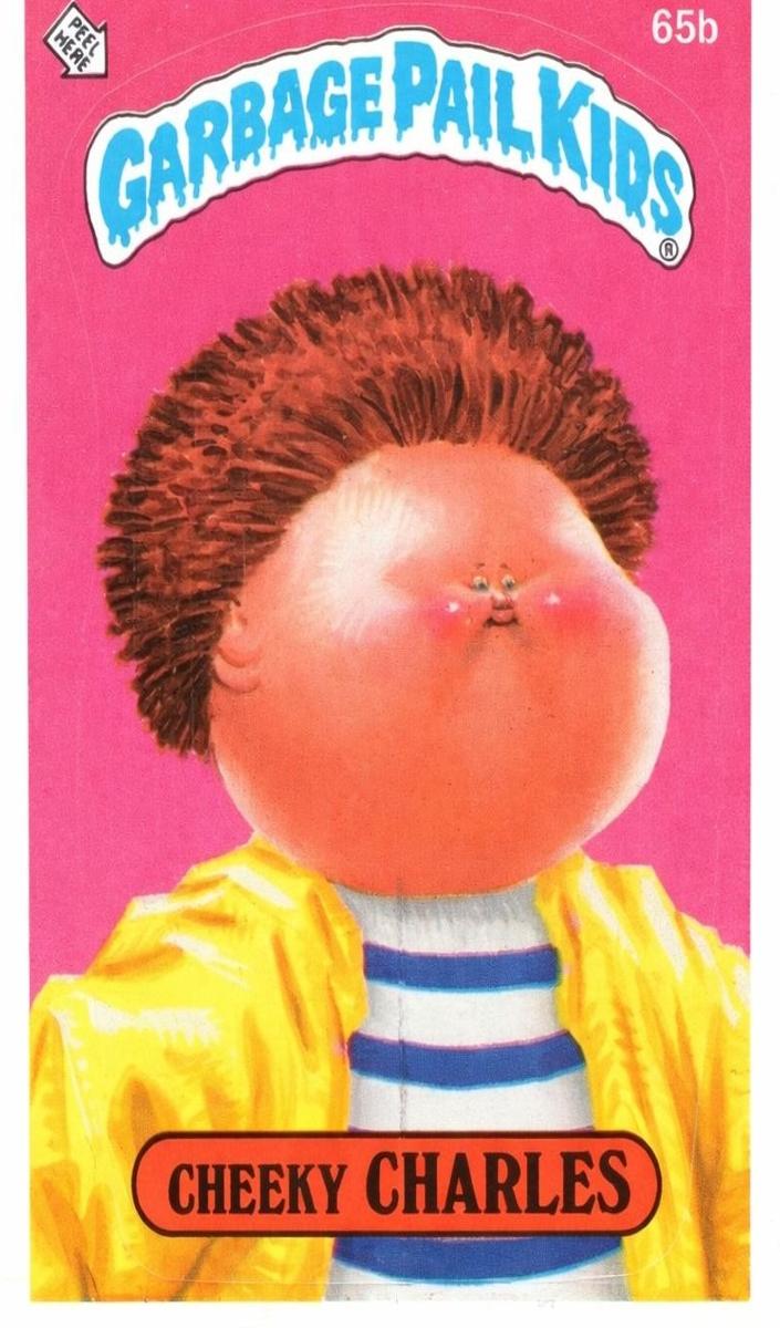 1985 Topps Garbage Pail Kids Series 2 Glossy #65b Cheeky Charles front