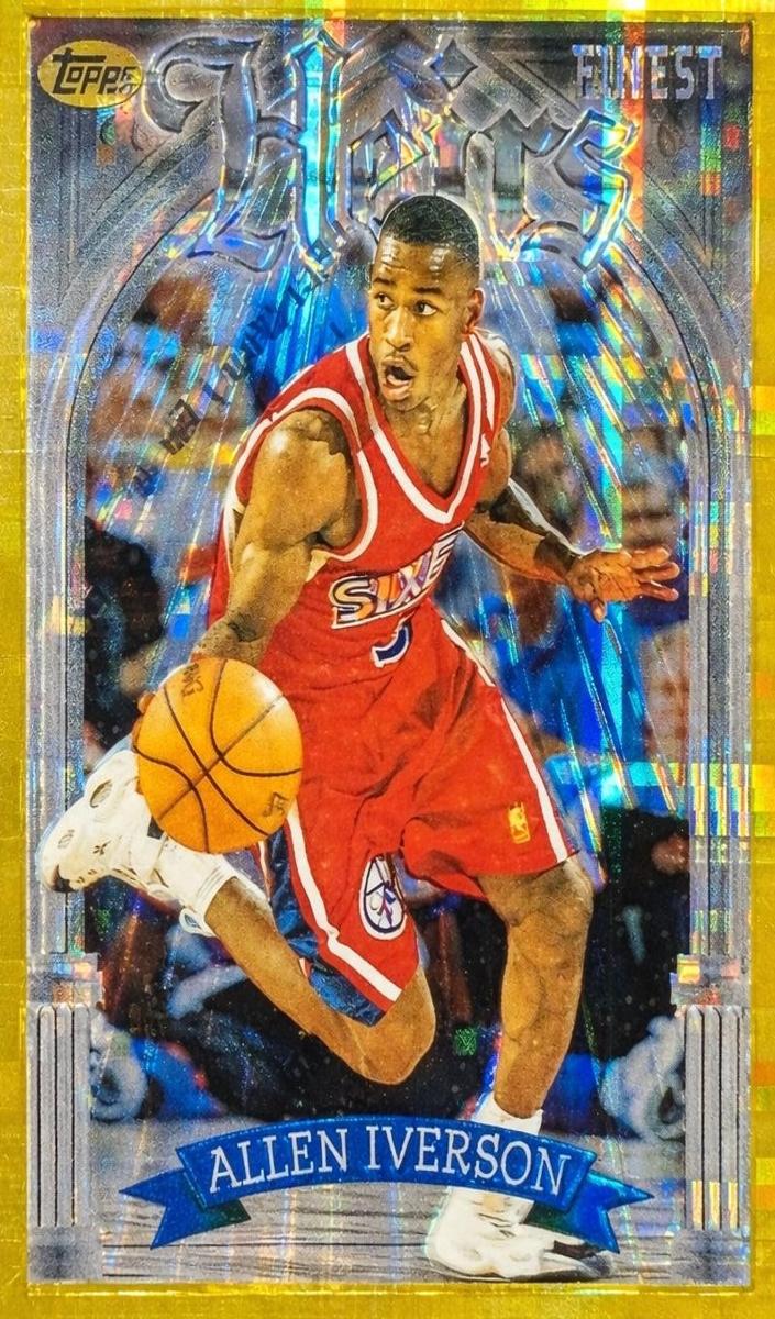 1996 Finest   Refractor #280 Allen Iverson Refractor w/Coating front
