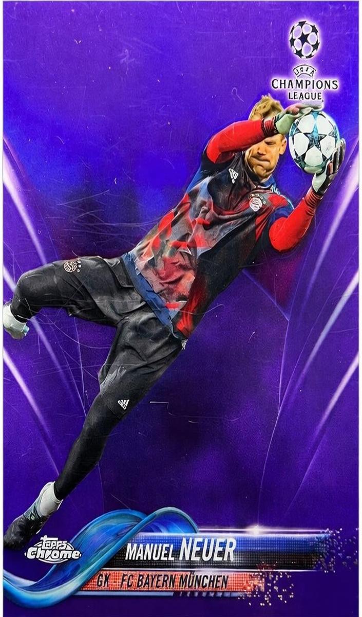 2017 Topps Chrome UEFA Champions League Manuel Neuer [Purple] #46 card