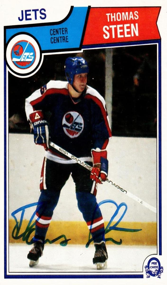 1983 O-Pee-Chee Thomas Steen #393 card