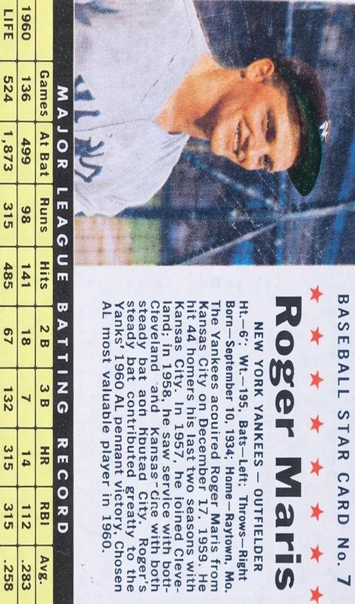 1961 Roger Maris [Hand Cut] #7