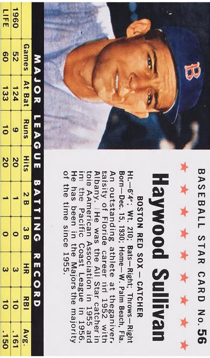 1961 Haywood Sullivan #56