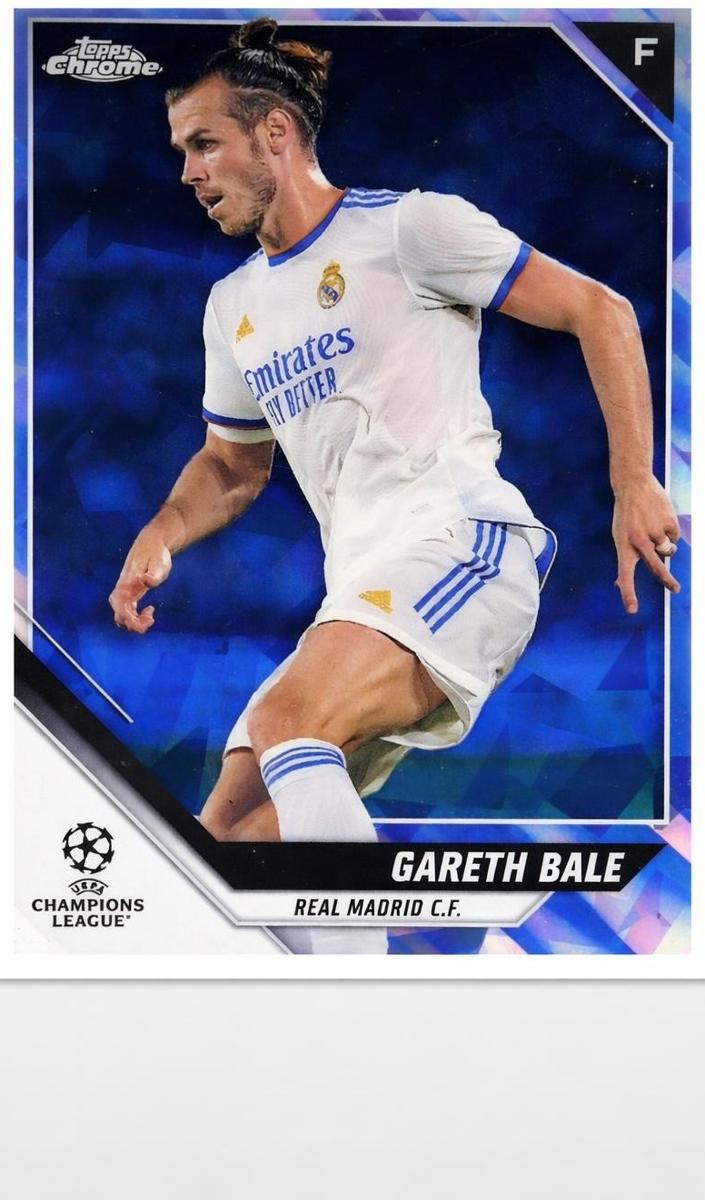 2021 Topps Chrome Sapphire UEFA Champions League Gareth Bale #28 card