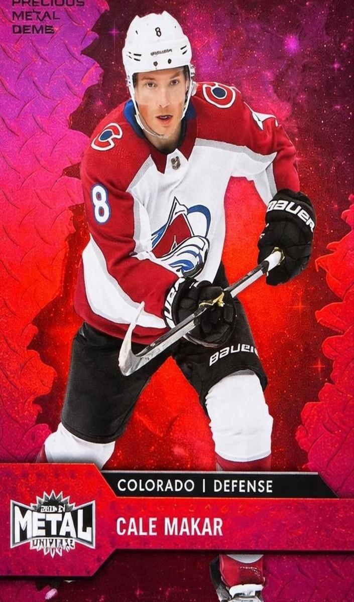 2020 Skybox Metal Universe Cale Makar [Purple Spectrum] #60 card