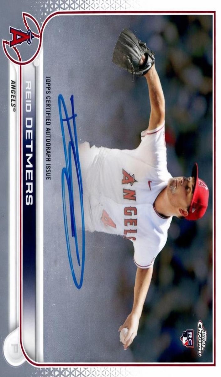 Reid Detmers 2022 Topps Chrome Rookie Auto Baseball