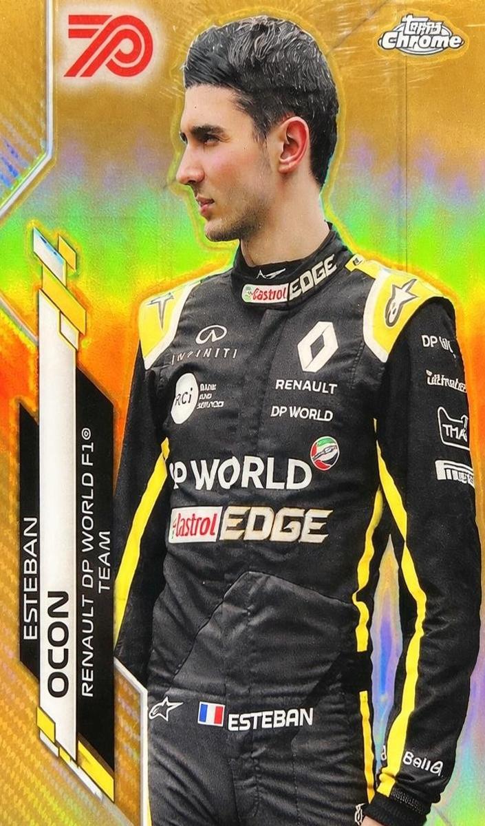 2020 Topps Chrome F1 Esteban Ocon [Gold Refractor] #183 card