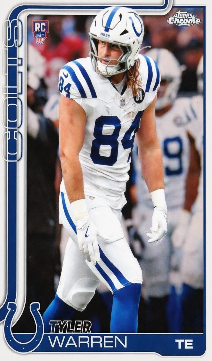 Tyler Warren 2025 Topps Chrome Football