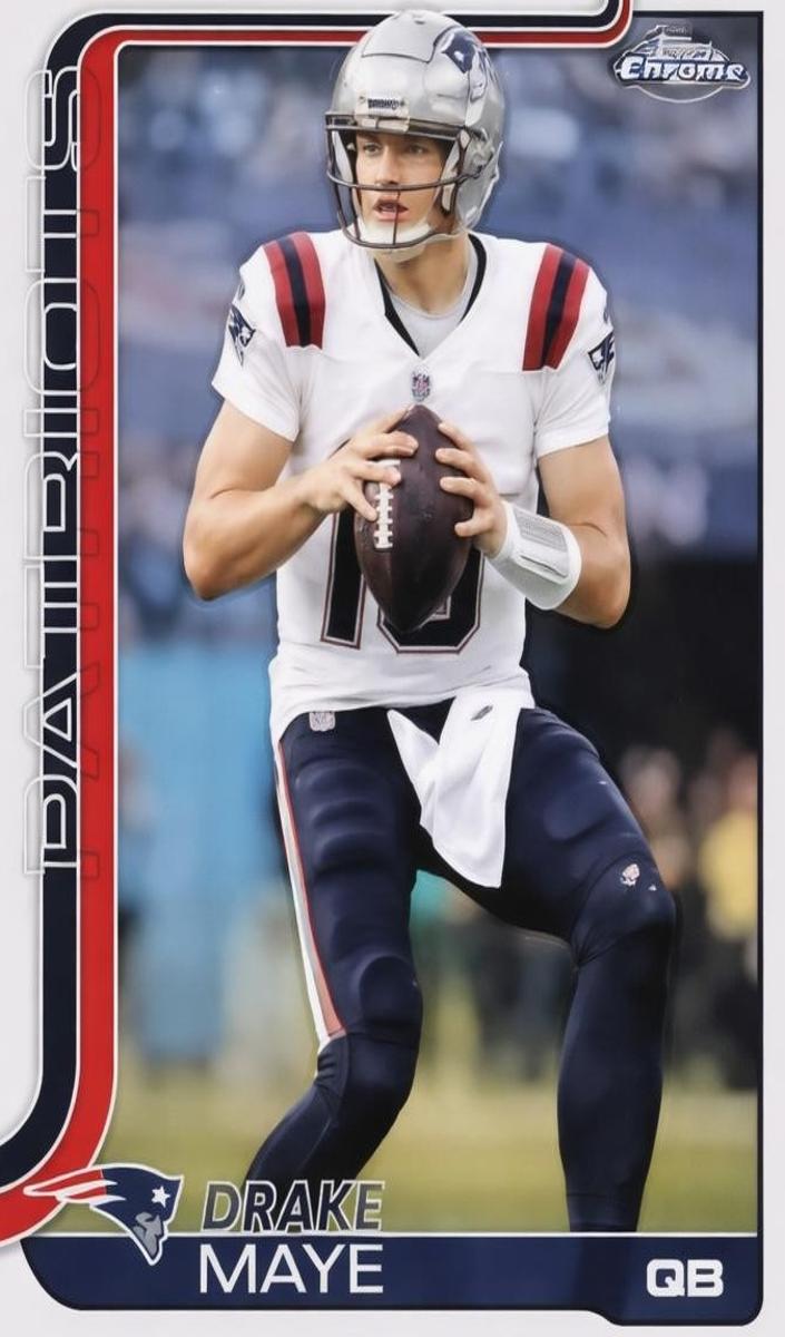 Drake Maye 2025 Topps Chrome Football card