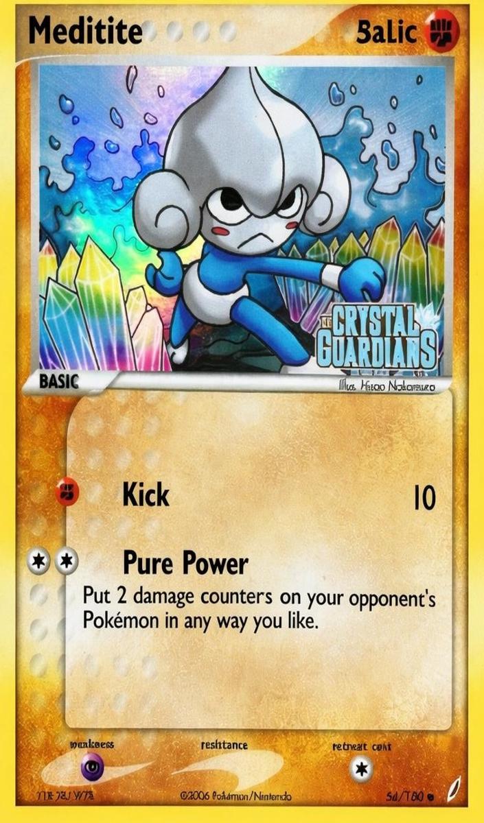 Meditite 2006 Pokemon EX Crystal Guardians