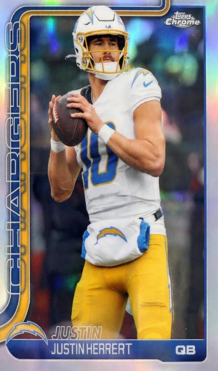 Justin Herbert 2025 Topps Chrome Football card