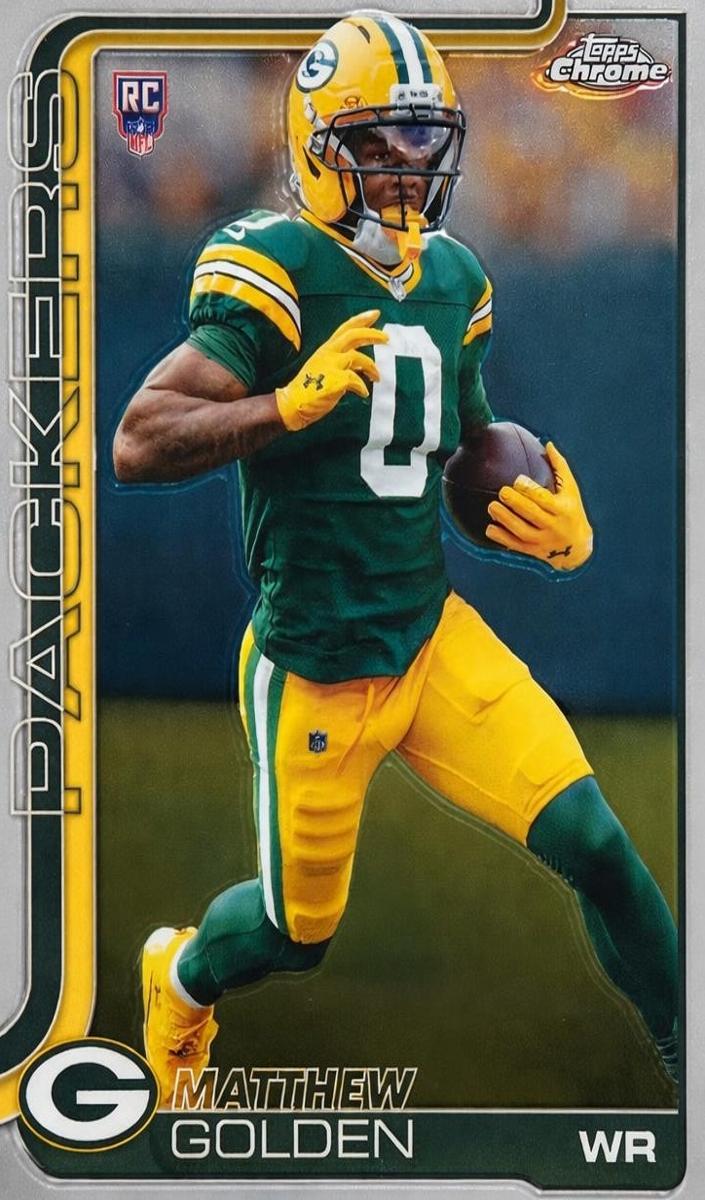2025 Topps Chrome Matthew Golden [Neon Pulse Refractor] #333 card