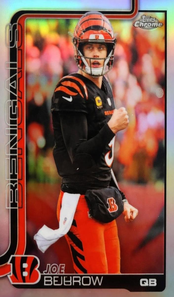 Joe Burrow 2025 Topps Chrome Football card