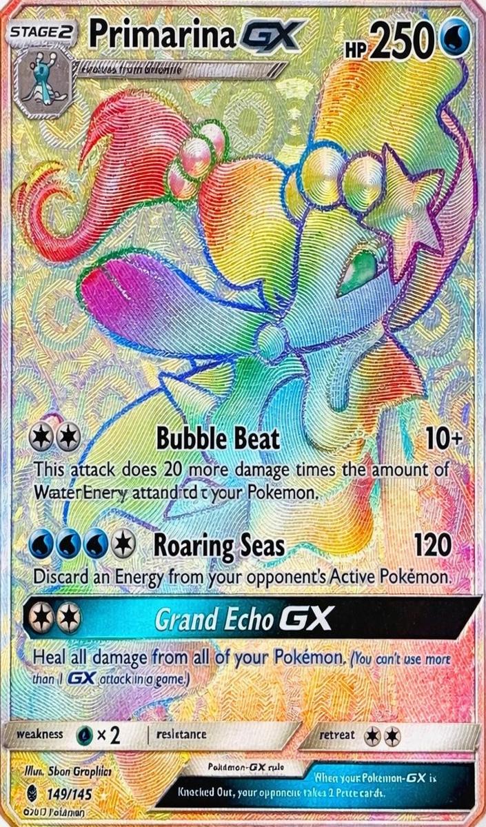 Primarina GX Secret 2017 Pokemon Sun & Moon Guardians Rising Full Art
