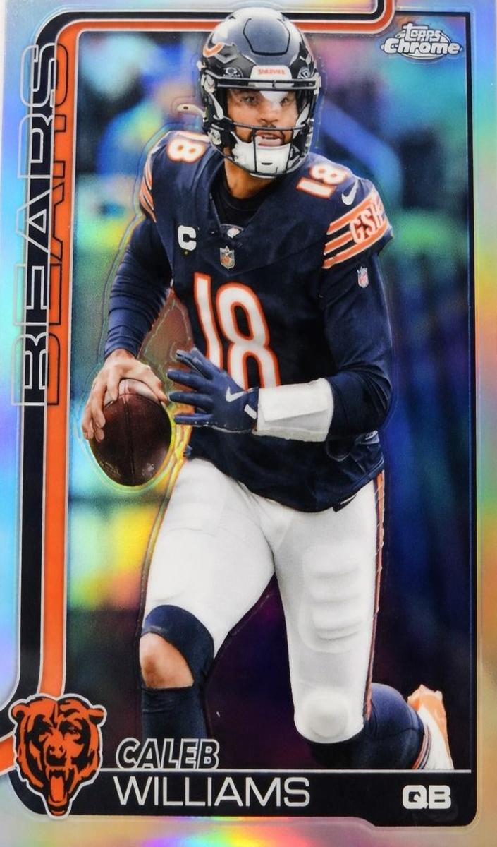 Caleb Williams 2025 Topps Chrome Football card