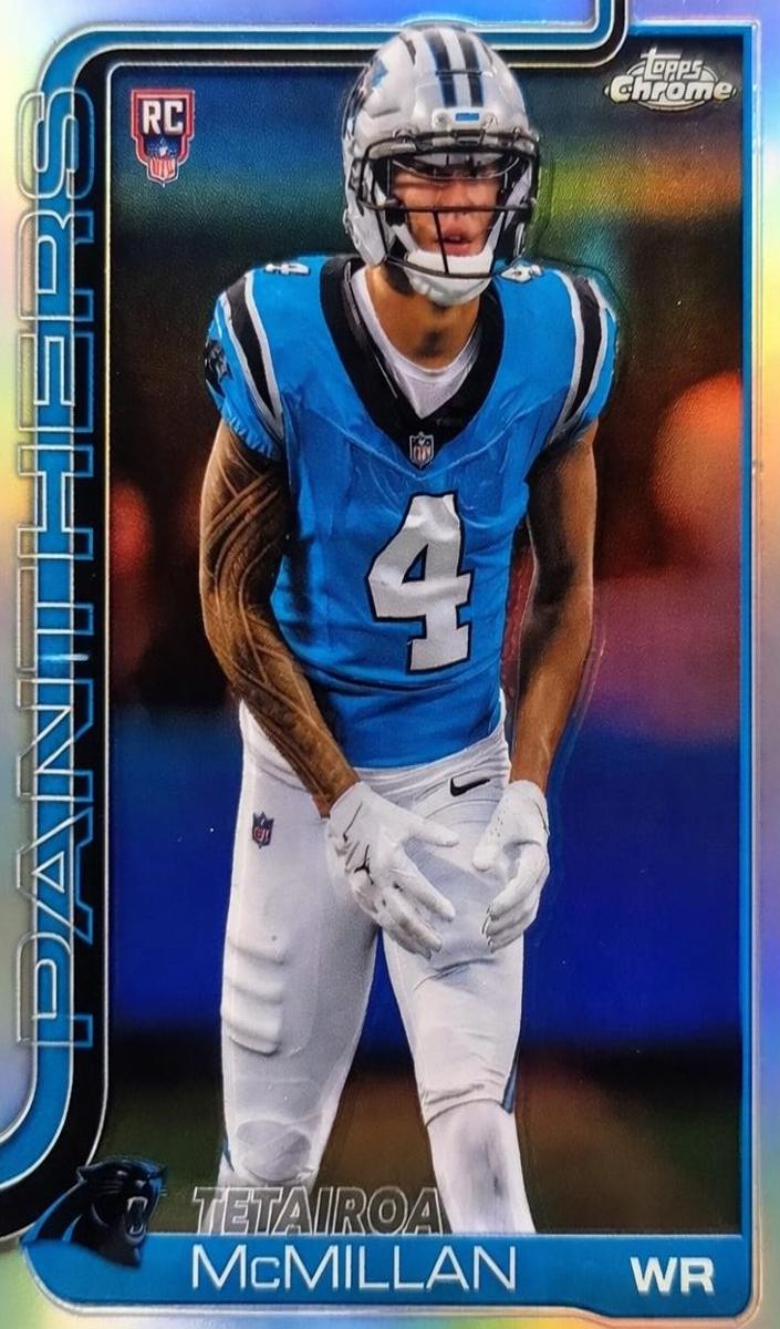 Tetairoa McMillan 2025 Topps Chrome Football card
