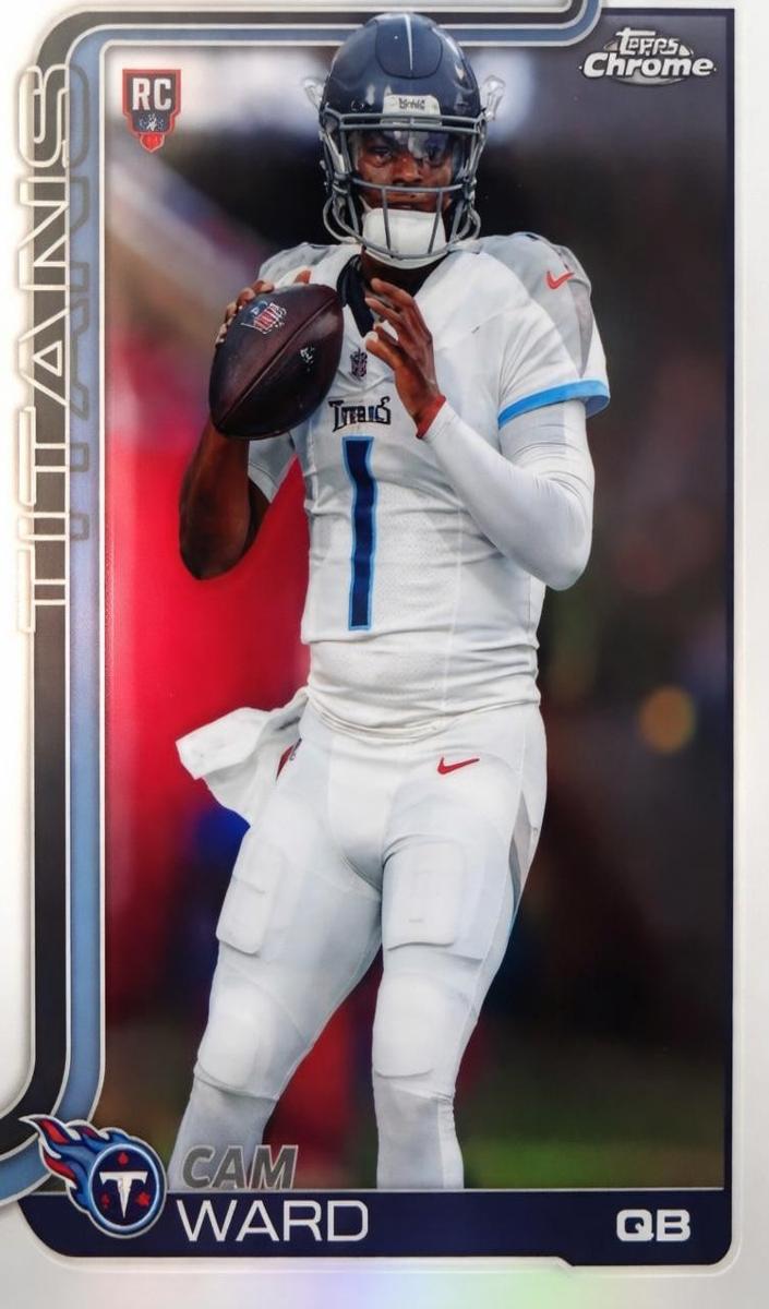 Cam Ward 2025 Topps Chrome Football card