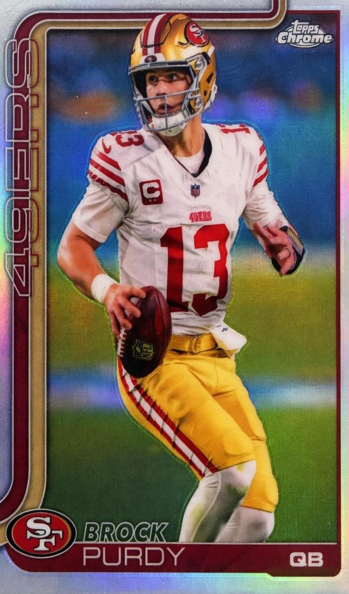 2025 Topps Chrome Brock Purdy [Neon Pulse Refractor] #262 card