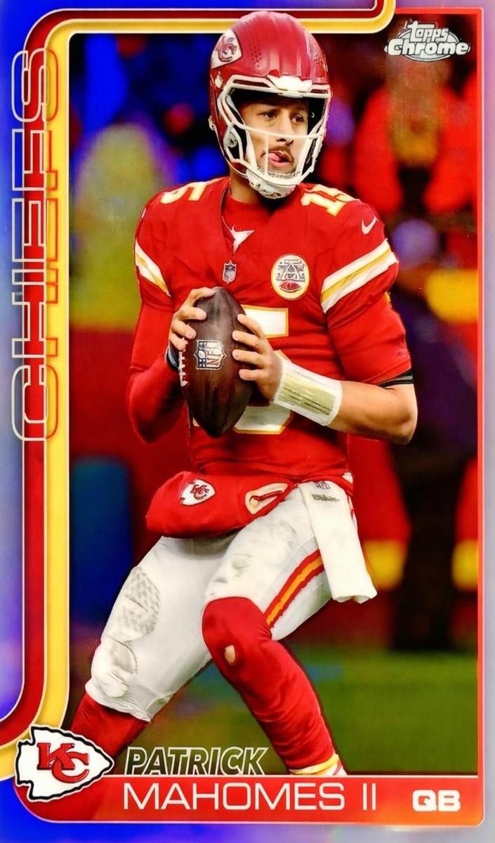 Patrick Mahomes II 2025 Topps Chrome Football card