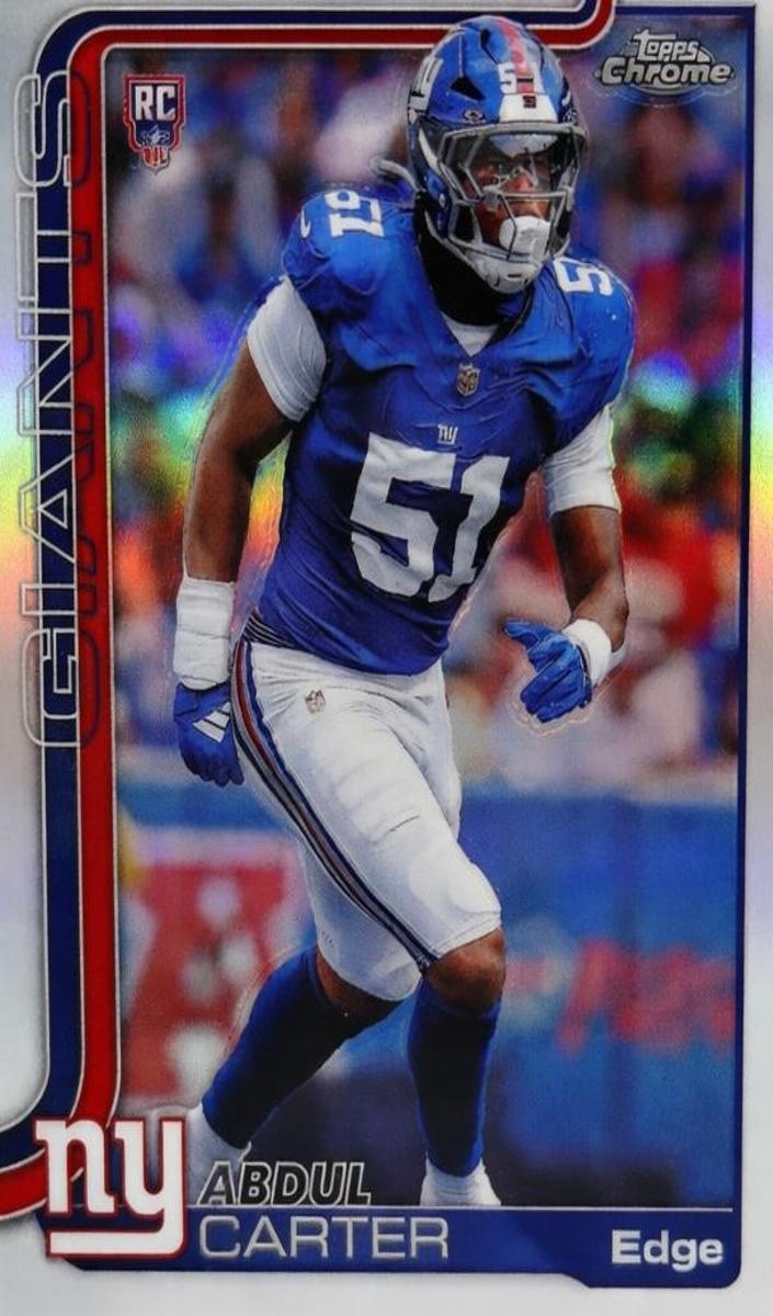 Abdul Carter 2025 Topps Chrome Football card