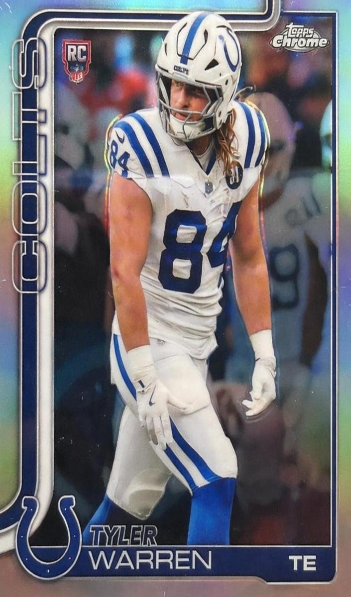 Tyler Warren 2025 Topps Chrome Football card