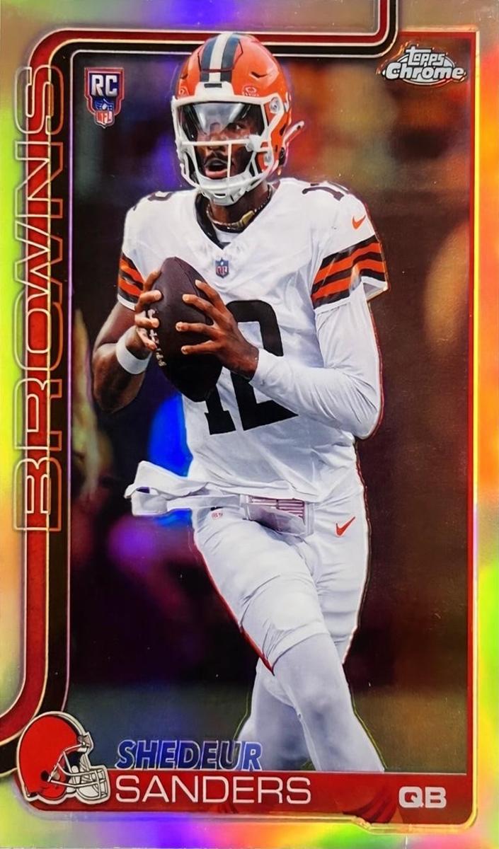 Shedeur Sanders 2025 Topps Chrome Football card