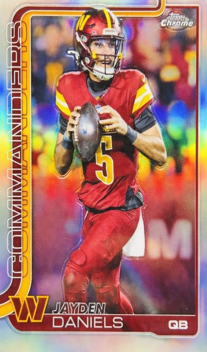 Jayden Daniels 2025 Topps Chrome Football card