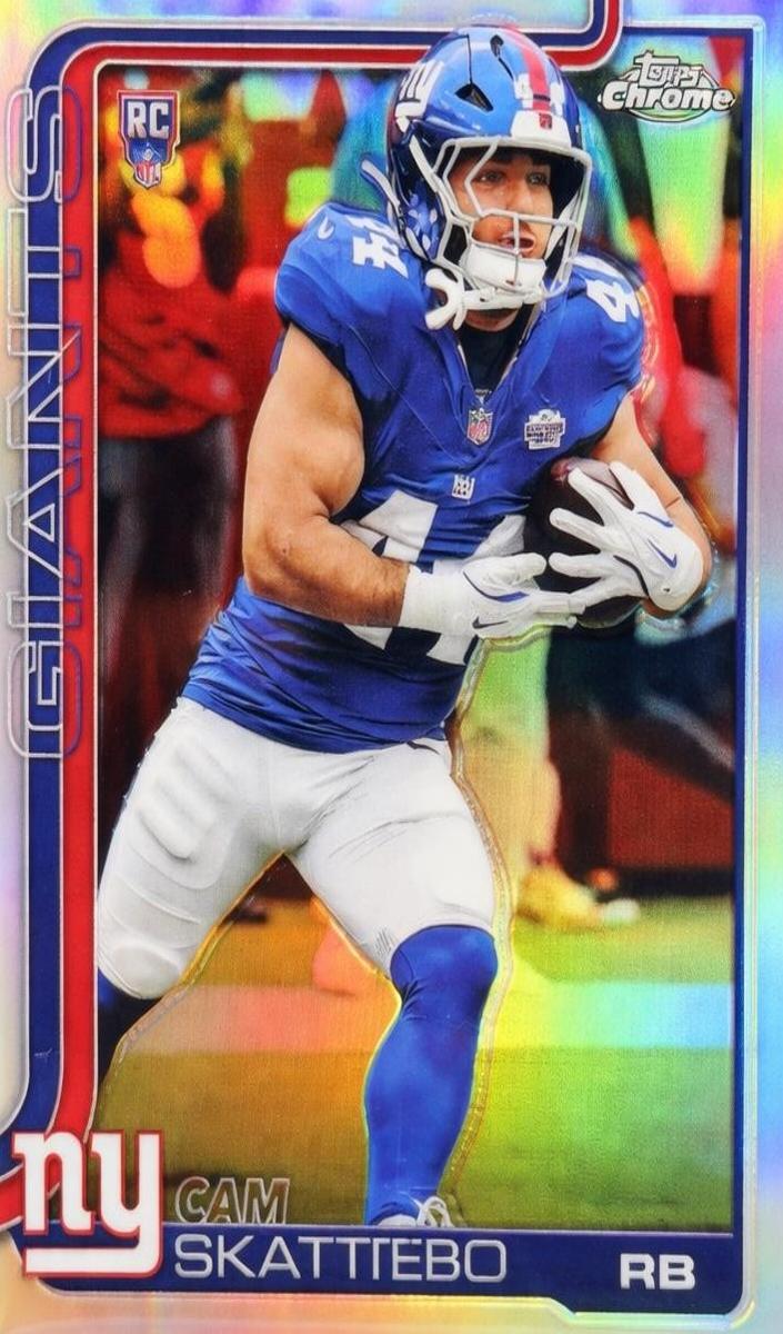 Cam Skattebo 2025 Topps Chrome Football card