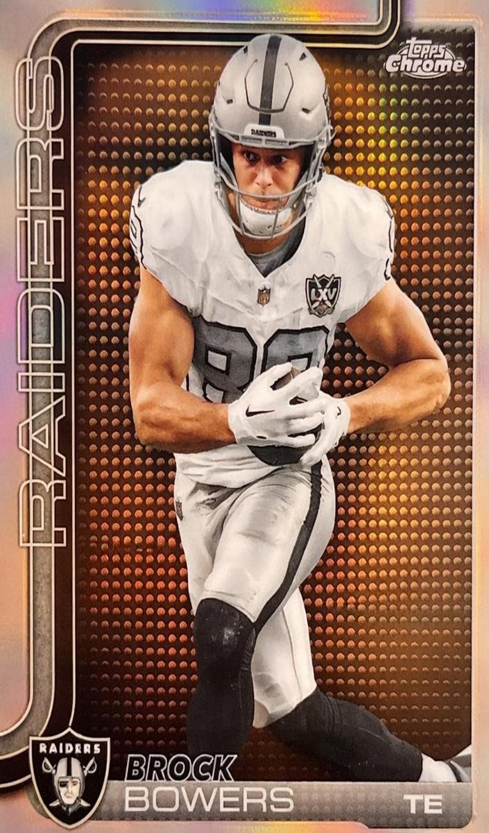 Brock Bowers 2025 Topps Chrome Football card