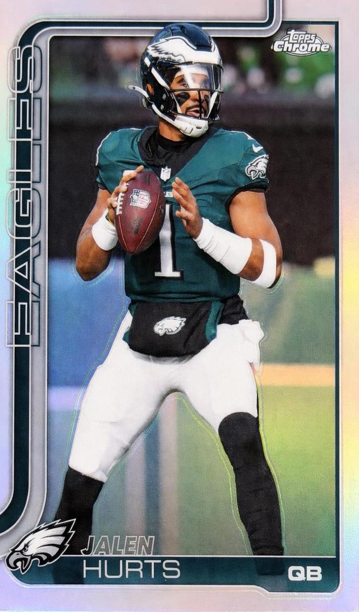 Jalen Hurts 2025 Topps Chrome Football card