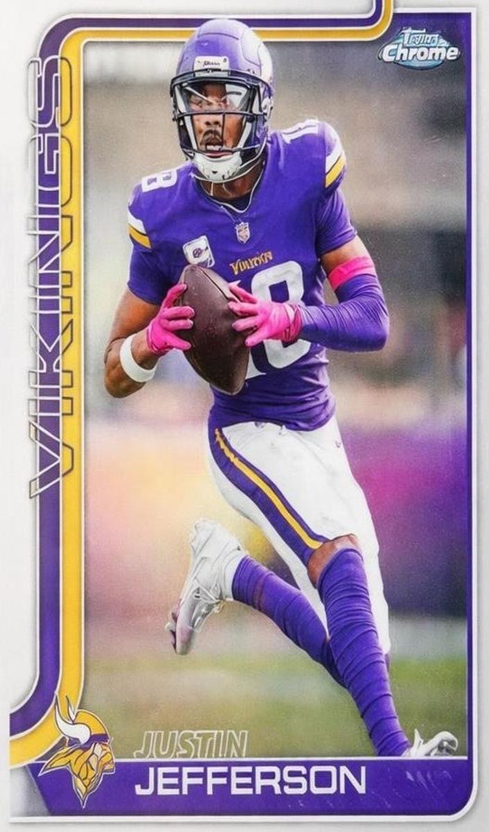 Justin Jefferson 2025 Topps Chrome Football card