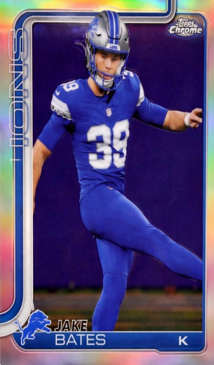 Jake Bates 2025 Topps Chrome Football card